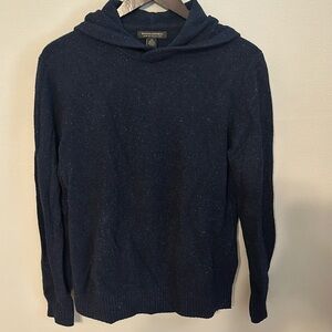 Bananna Republic - merino wool hooded sweater- Navy with light blue specks